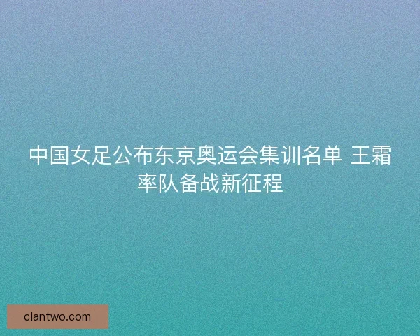 中国女足公布东京奥运会集训名单 王霜率队备战新征程